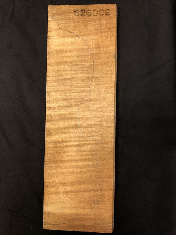 メープル裏板表面