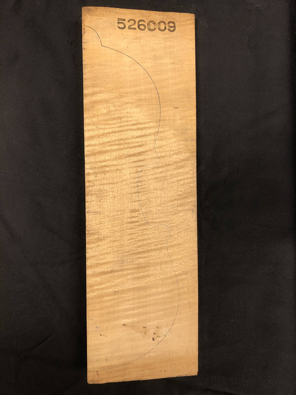 メープル裏板表面