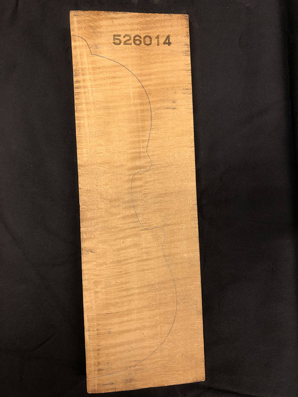 メープル裏板表面