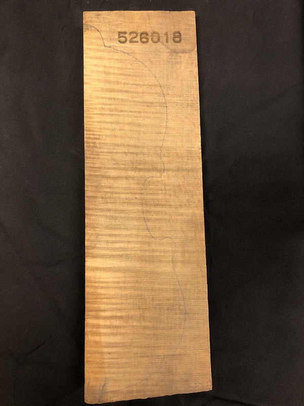 メープル裏板表面