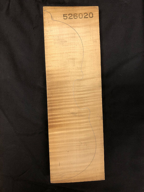 メープル裏板表面