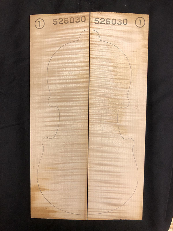 メープル裏板表面