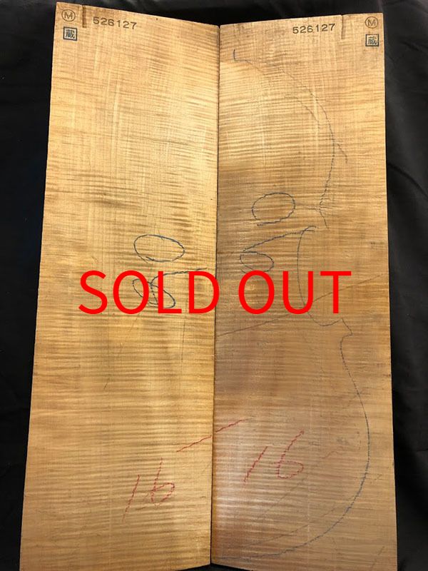 メープル裏板表面