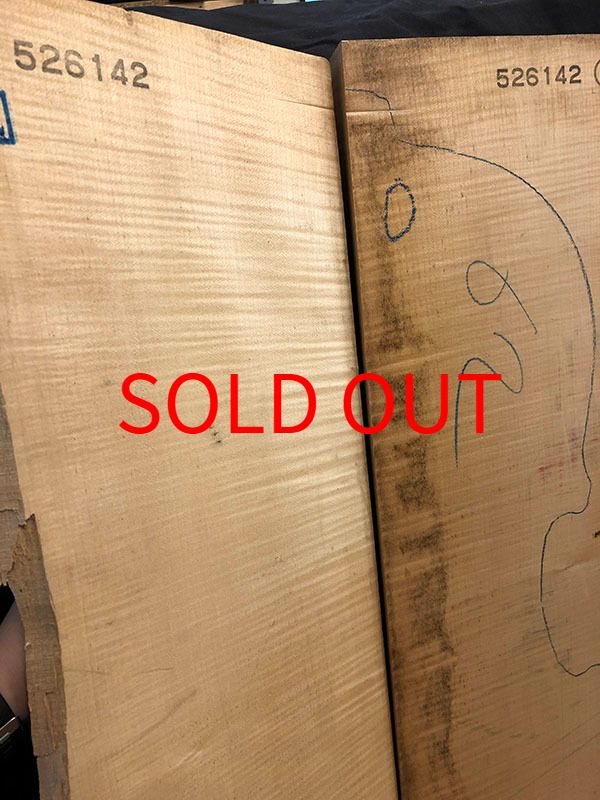 メープル裏板表面