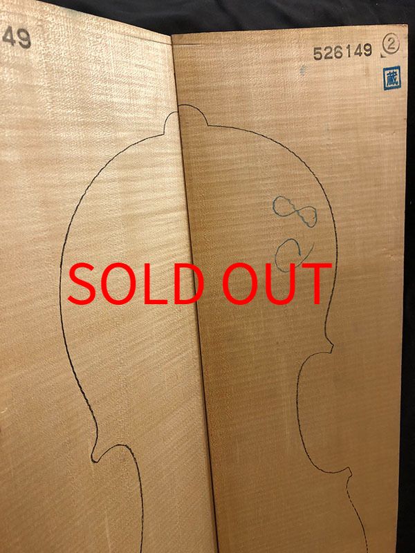 メープル裏板表面