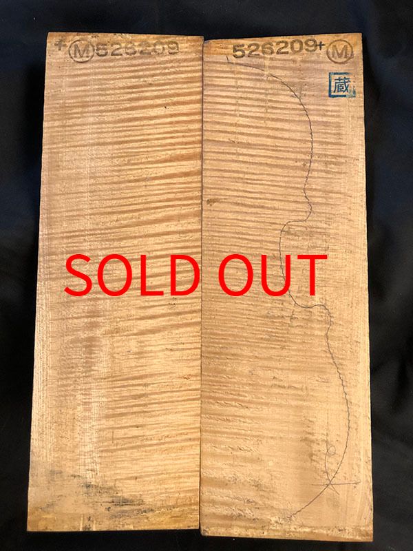 メープル裏板表面