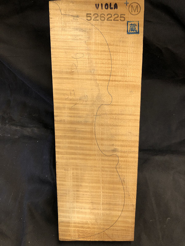 メープル裏板表面