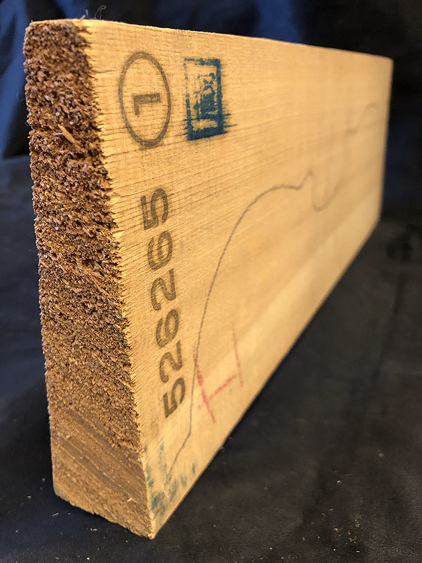 スプルース表板断面図