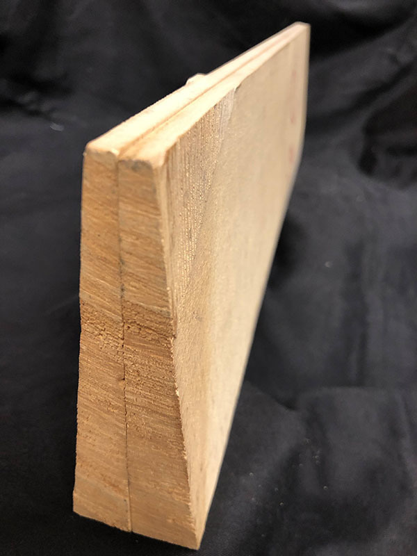 メープル裏板断面図