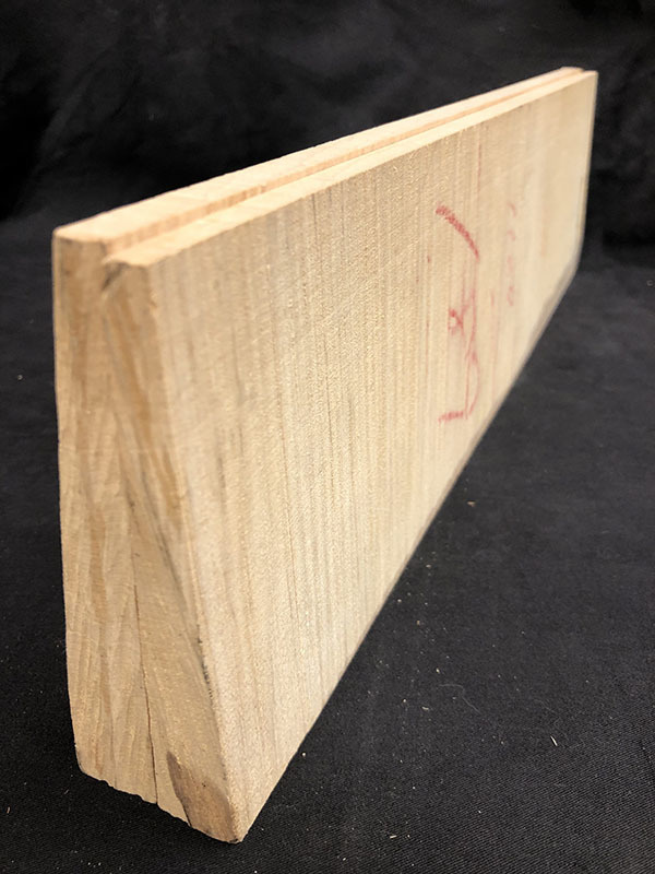 メープル裏板断面図