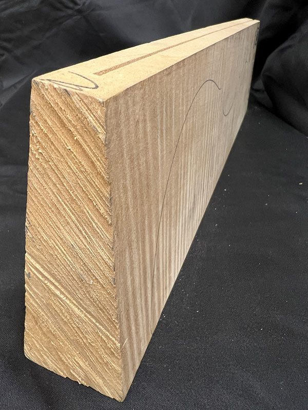 メープル裏板断面図