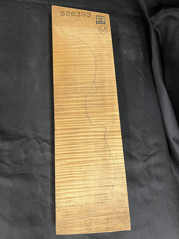 メープル裏板表面