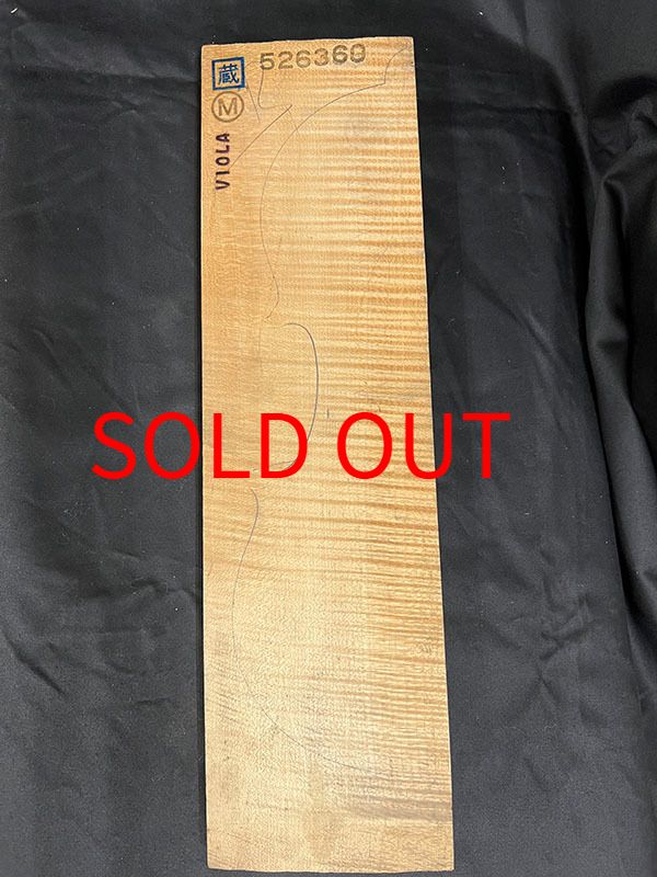 メープル裏板表面